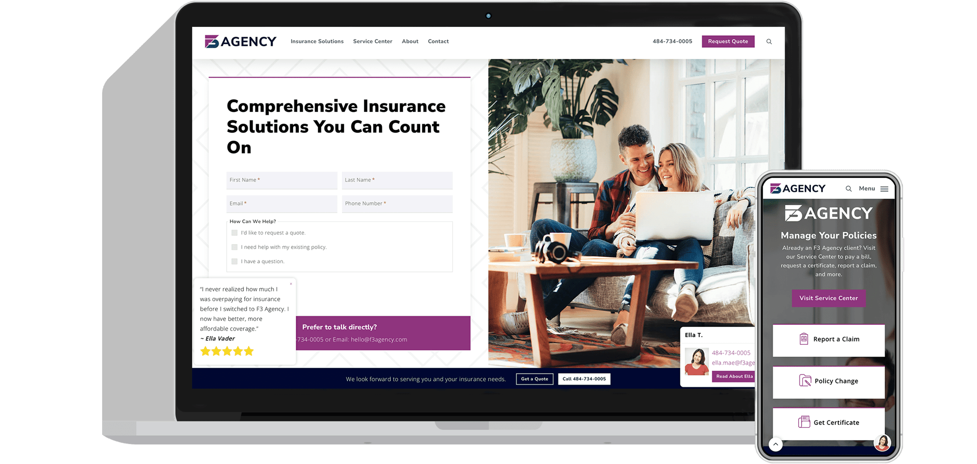 ActiveAgency Platform - Magenta Mockup for Desktop and Mobile ActiveAgency Platform - Magenta Mockup for Desktop and Mobile